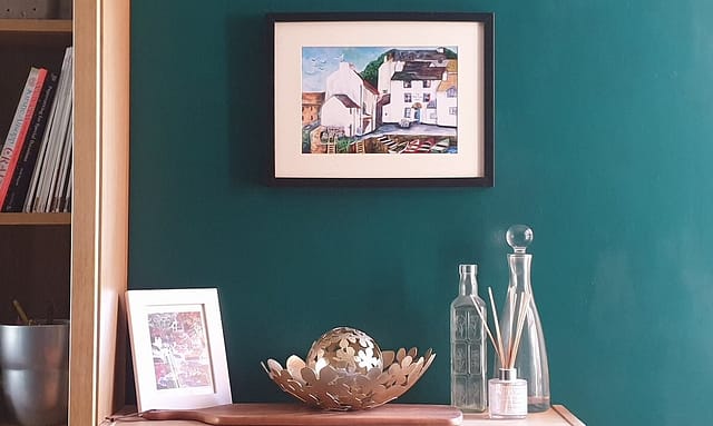 Art work of Polperro harbour